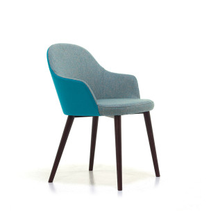 Кресло Cocktail 2476 Light-Blue/Wenge (2476.225PO FWN006)